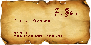 Princz Zsombor névjegykártya